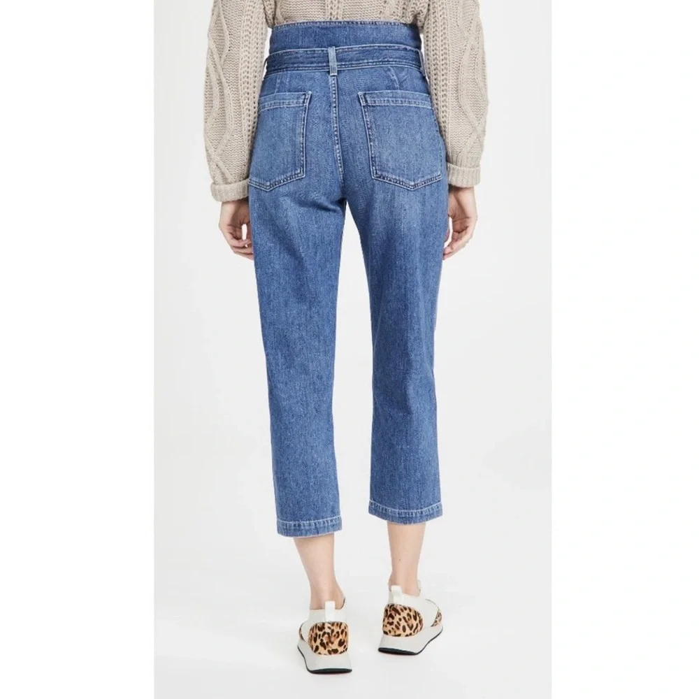 CITIZENS OF HUMANITY Noelle Belted Cargo Jeans High Waist Crop Blue Size 27 - Picture 4 of 16